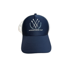 Blue & White Windermere Cup Hat with Laurel