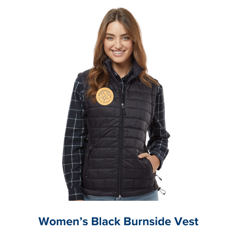 Women's Black Puffer Vest