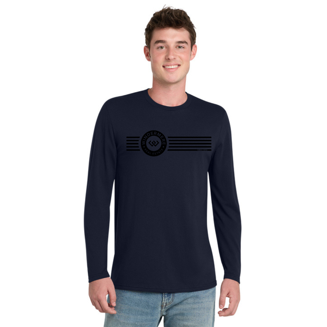 Mens Windermere Long Sleeve Tee - Deep Navy