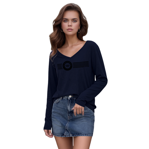 Womens Windermere Long Sleeve Tee - Deep Navy