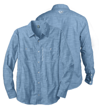 District Made Men's Long Sleeve Washed Woven Shirt Button Up